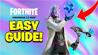 How To COMPLETE ALL VINDERMAN 20 CHALLENGES in Fortnite Dr Vinderbot Quests Pack Guide [upl. by Leod]