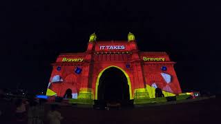 Gateway of India lights up for Diwali  CWC23 [upl. by Oflodor]