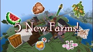 Bedrock Lets Play  5 NEW FARMS for the township [upl. by Tugman332]