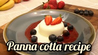 Vanilla PANNA COTTA recipe  Classic Italian dessert [upl. by Zacarias]