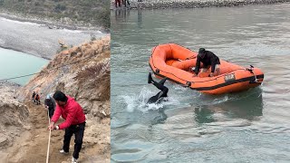 One killed 2 Missing after vehicle drowns into Chenab river Rescue underway [upl. by Anehsak]