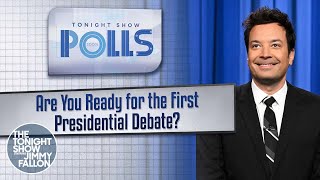 Tonight Show Polls Are You Ready for the First Presidential Debate  The Tonight Show [upl. by Yhpos]