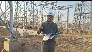 support structure of isolator  part1220kv switchyard series [upl. by Londoner]