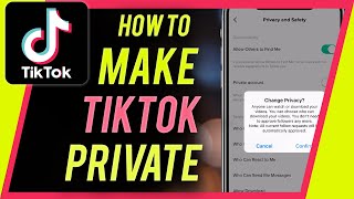 How To Make TikTok Account Private [upl. by Rebliw]