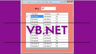 VBNET  How To Get The Maximum Value From DataGridView Column Using VB NET  With Source Code [upl. by Notsud51]