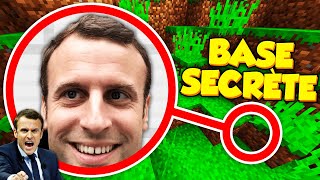 MINECRAFT JAI TROUVÉ LA BASE SECRÈTE DE EMMANUEL MACRON LE PRÉSIDENT  BASE ULTRA SÉCURISÉE [upl. by Frum]