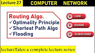 32 Optimality Principle Shortest Path Algorithm Flooding  Routing Algorithm in Computer Network [upl. by Golub]