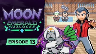 Pokemon Moon Emerald Nuzlocke 13  quotTHESE GYMS ARE RIDICULOUSquot [upl. by Haliek27]