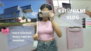 Kütüphane Vlog  Ders Çalışma Günlüğüm 1 [upl. by Ardnola987]