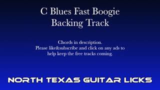 C Blues Fast Boogie Guitar Backing Track [upl. by Alamac]