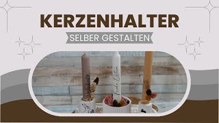 DIY Kerzenhalter für Ostern ganz einfach selber gestalten  Tutorial  Geschenkidee [upl. by Mohl]