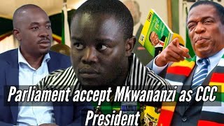 🟨 Breaking News Parliament accept Promise Mkwananzi as CCC President 🇿🇼 [upl. by Alviani]