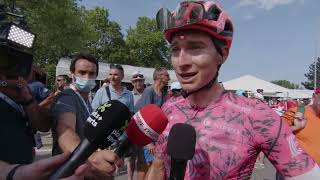 Neilson Powless  Interview at the finish  Stage 5  Tour de Suisse 2022 [upl. by Ginny]