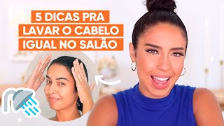 5 DICAS PRA LAVAR O CABELO COM EFEITO DE SALÃO EM CASA  JULIANA LOUISE [upl. by Suoicerp]