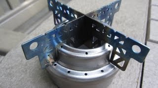 Evernew Titanium Alcohol Stove amp Evernew Titanium Cross Stand Boil Test 1 [upl. by Sugden]