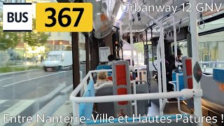 BUS RATP Kickdown en Urbanway 12 GNV Cursor 8 sur la ligne 367 [upl. by Eclud225]