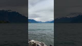 Vevey City Switzerland beautiful lake spring water nature mountains [upl. by Yorled]