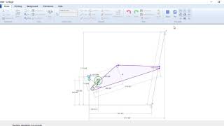 Slider ConnectionLinkage Software Linkage mechanism kinematicanalysis mechanical [upl. by Merrily]