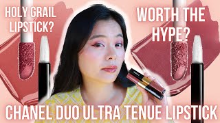 World’s Best TransferProof Lipstick  Reviewing the CHANEL Le Rouge Duo Ultra Tenue Lipstick [upl. by Akiemat]