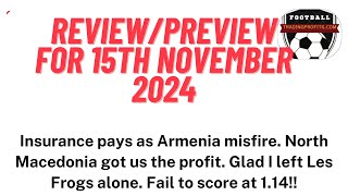 Todays ReviewPreview Video North Macedonia deliver Armenia Break even France Ouch [upl. by Valentina]