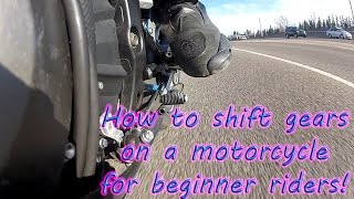 How to shift gears on a motorcycle  Multiple angle footage [upl. by Harim352]