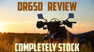 STOCK SUZUKI DR650 REVIEW Is it any good stock [upl. by Seiuqram538]