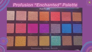 Profusion Enchanted Palette  swatches review details [upl. by Ymac322]