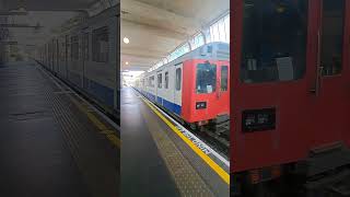 D Stock 7123 London Underground ExDistrict Line Rail Adhesion Trains at Uxbridge P3 amp 4  10102024 [upl. by Mian]