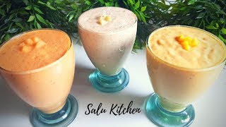 നിങ്ങൾ കേട്ടിട്ടില്ലാത്ത പേരിലെ 3 milk shakes  Summer Special  Salu Kitchen [upl. by Eissirc939]