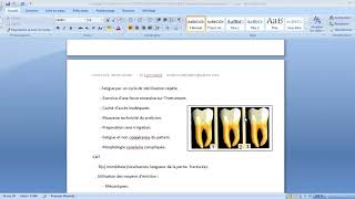 Cours Odontologie Conservatrice et Endodontie Quatrième Année Médecine Dentaire [upl. by Nerita]