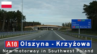 Poland A18 Olszyna  Krzyżowa [upl. by Inaffit]