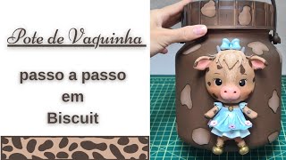 Pote vaquinha em Biscuit  Sem Moldes [upl. by Blossom]