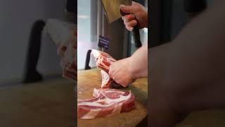 Préparation de côtes de porc Noir de Bigorre pour une cliente 🥩🔪 boucherie ohlavache [upl. by Uhsoj656]