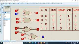 Combinational 17 Simulation with Proteus 1 Logic Gates [upl. by Elyod812]