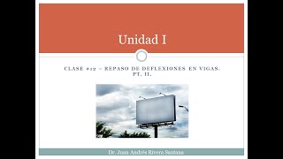 Clase 12 Repaso de deflexiones en vigas Pt II [upl. by Bramwell]