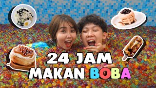 24 JAM TINGGAL DI KOLAM BOBA CUMA MAKAN BOBA [upl. by Digdirb147]