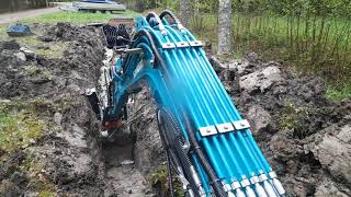 Water Pipe Trench Sunward SWE20F Rototilt R1 [upl. by Grigson]