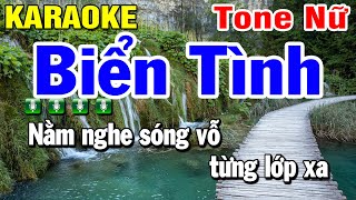 Biển Tình Karaoke Tone Nữ Nhạc Sống  Beat Mới 2024  Beat Huỳnh Lê [upl. by Lenroc]