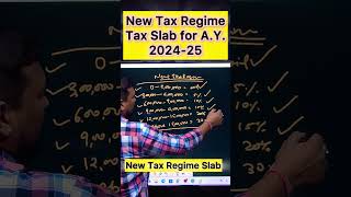 New Tax Slab Rate New Tax Regime in income tax for AY 202425 incometax incometaxreturn [upl. by Sven358]