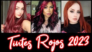 TINTES ROJOS PARA CABELLO 2023 LOOK CON CABELLO ROJO ❤️ hair tintes look looknew tendency [upl. by Malcom]