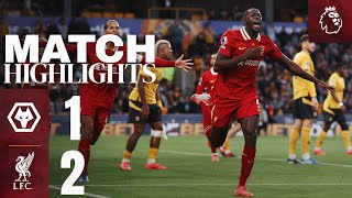 Konate amp Salah Goals In Premier League Win  Wolves 12 Liverpool  Highlights [upl. by Kcirrej930]