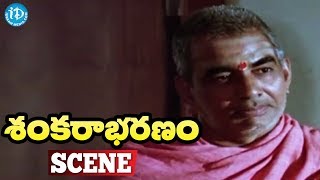 Sankarabharanam Movie Scenes  Shankara Sastry Gives Information About Music  JV Somayajulu [upl. by Dorlisa]