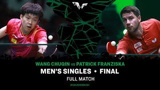 FULL MATCH  Wang Chuqin vs Patrick Franziska  MS F  SaudiSmash 2024 [upl. by Monafo212]