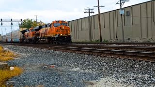 BNSF Autorack Cruises Through The Town BNSF Intermodal Amazon Prime Train [upl. by Sidney280]