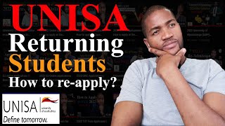 UNISA Returning students  How to reapply at UNISA online  How to apply at UNISA [upl. by Jaehne918]