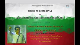 DEBATE  Iglesia Ni Cristo vs Catholic  VIDEO 5 of 5 COMPLETE SET [upl. by Anirac410]