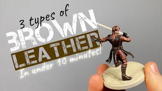 3 Techniques for BROWN LEATHER on your Miniatures  Star Wars Shatterpoint [upl. by Tyre]