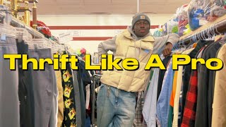 THRIFT LIKE A PRO actually useful tips thrift with me  haul [upl. by Nalepka]