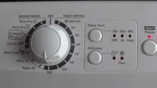 Hoover Visiontech Infinity Sensor System 8kg VTV581NC Vented Dryer Overview [upl. by Anwadal]