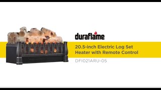 duraflame® 205inch Electric Log Set Heater with Remote Control [upl. by Drofnats958]